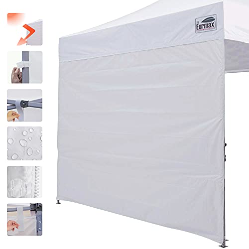 Image of Eurmax USA Instant SunWall 10x10 Canopy Tent Sidewall, 1 Pack (White)