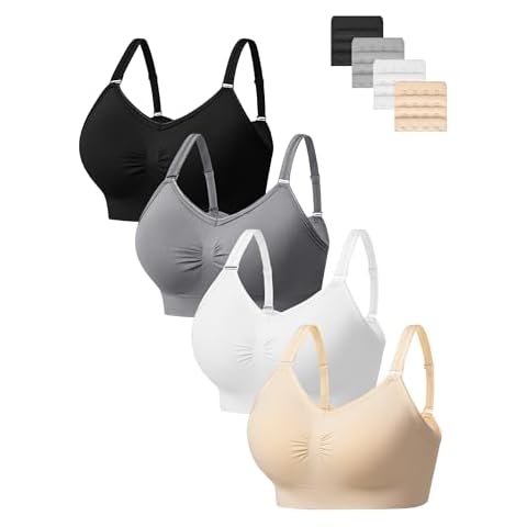 HBselect 4 Pack Comfortable Wireless Bras Cover