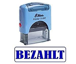 Printtoo Stamp BEZAHLT self-inking Rubber Stationary Office Custom Brilliant Stamp