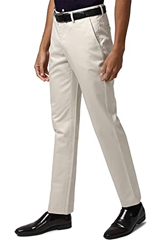 Image of Peter England Men Mid Rise Regular Fit Trousers
