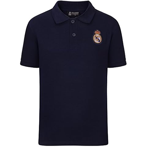 Real Madrid Boys Crest Polo Shirt Navy Cover