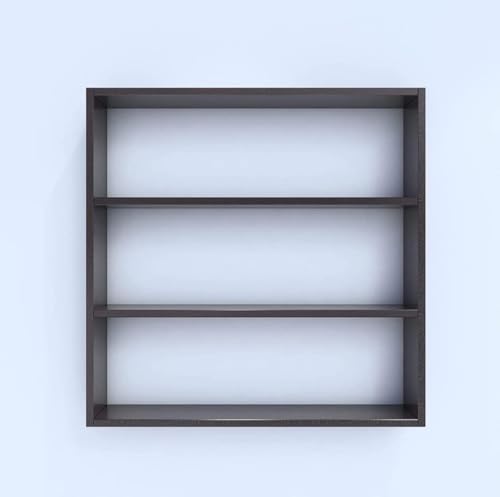 Image of Deion 3 Tier Wooden Book Shelf for Wall | Wall Mounted Bookshelf for Living Room & Bedroom | Floating Wall Shelves | Home Decor & Wall Decoration Items | Corner Shelf for Decor