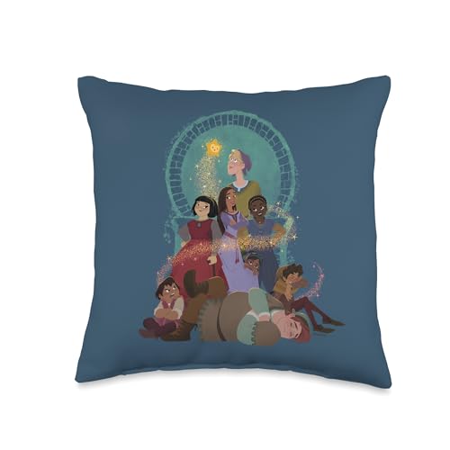 Coussin décoratif multicolore Disney Wish Asha 40,6 x 40,6 cm pour lit