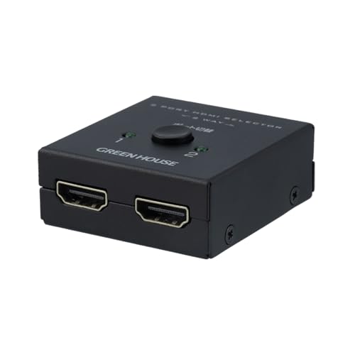 グリーンハウス 2WAY HDMI切り替え器 入力2出力1 入力1出力2 4K WQHD セレクター Nintendo Switch 2対応 GH-HSWM2-BK