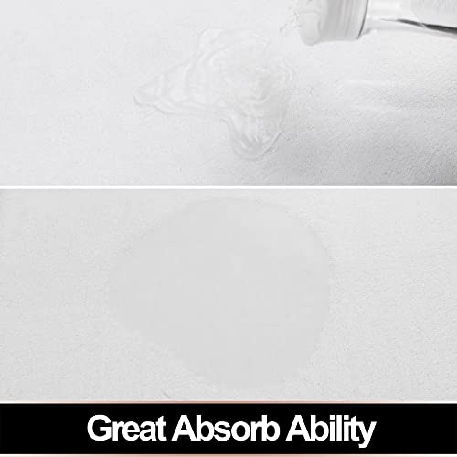 Itsoft Memory Foam Bath Mat Non Slip Absorbent Super Cozy Velvet Bathroom Rug Carpet, Machine Washable, 59 X 23 Inches White #TOP3