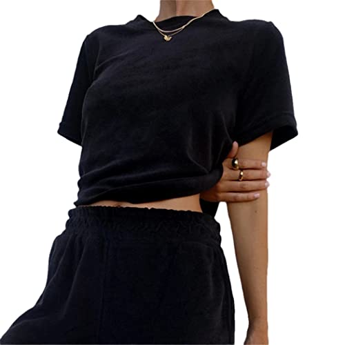 Ensemble short manches courtes noir femme : fini les pannes d'inspiration avec ce look d'été 2 pièces