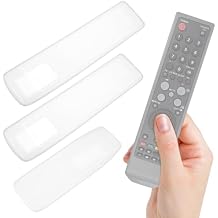 CLISPEED 3 Pcs Remote Control Covers, Transparent Silicone Dust Covers, Protective Sleeves for Television and Air Conditioner Remotes, Detachable and Washable