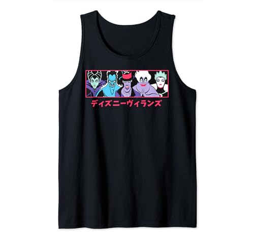 Débardeur Disney Villains imprimé graphique de groupe avec lettrage japonais