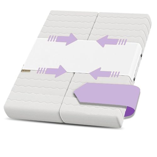 Liebesbrücke für Matratzen 230x50cm,Matratzenkeil Kombinieren Sie Zwei Matratzen zu Einem Bequemen Doppelbett,Extra Langer Matratzenbrückke mit Befestigungsgürtel Und Metallknöpfe,Einstellbar,Weiß