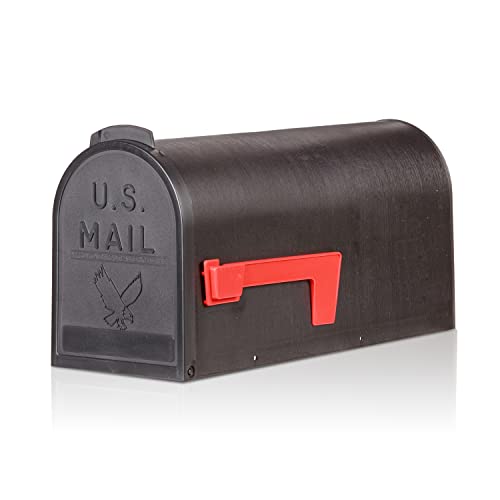 Flambeau T-R4501BL Standard Classic Mailbox, Rural Style, #1, Black