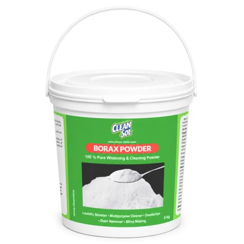 Image of Cleansol Borax Powder 5 Kg | Multipurpose Cleaning Powder & Laundry Booster | Detergent Enhancer, Stain Removal, Whitening & Slime Making Use