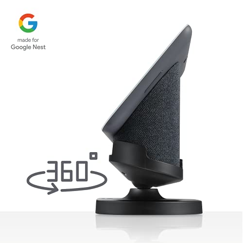 Image of Wasserstein Adjustable Stand for Google Nest Hub (2nd Gen) - Made for Google (Charcoal)