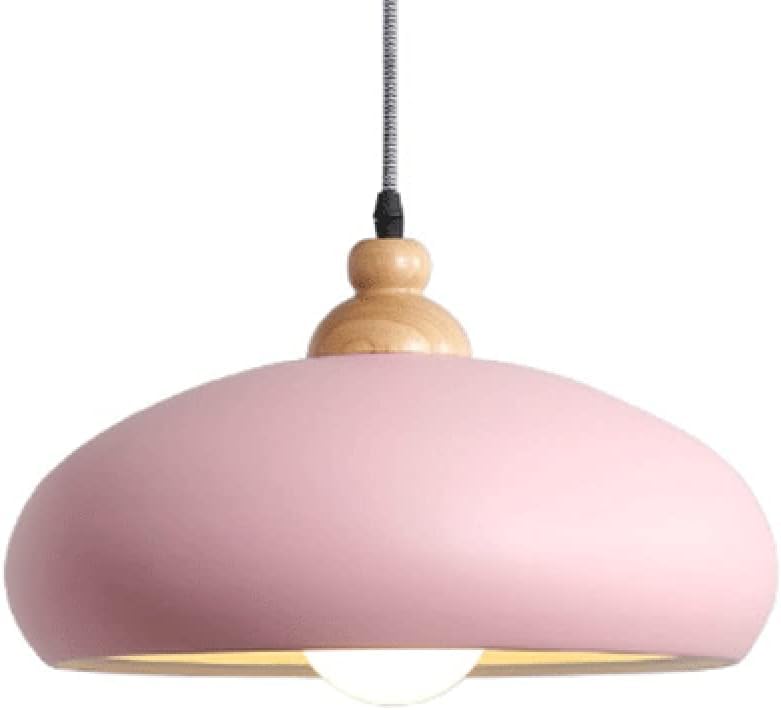 Suspension en métal et bois classique pour éclairage de plafond