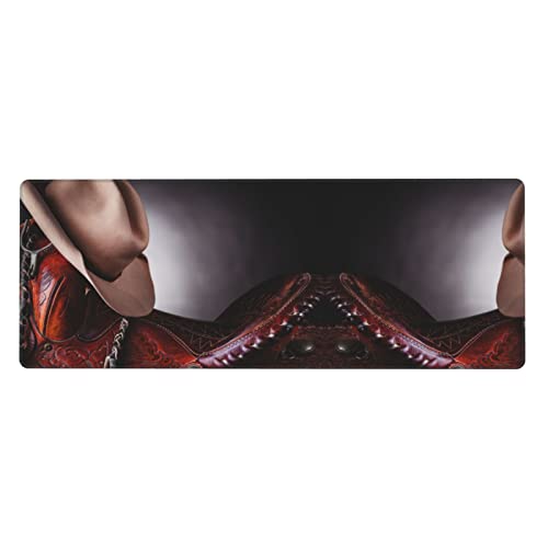 Tapis de souris de jeu XXL selle de cheval pour le jeu à domicile et bureau