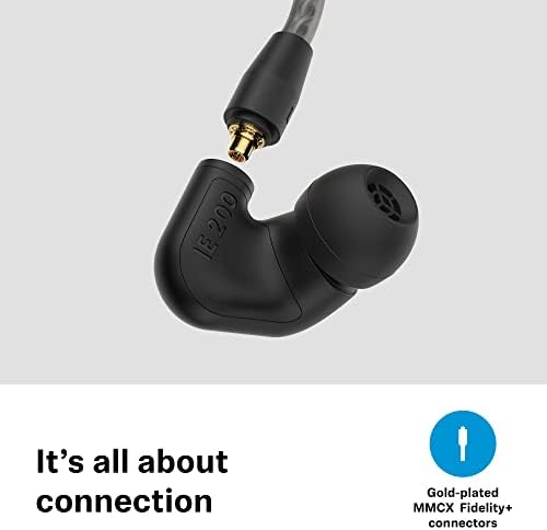 Sennheiser IE 200 Wired Audiophile Stereo Earphones - Corded In-Ear Buds with High Fidelity Superior Clear Sound, True-to-Life Voicing and an Impactful Bass - Black