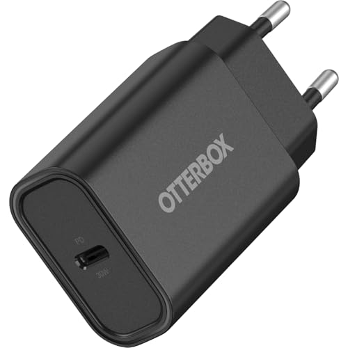 Cargador Otterbox USB-C 30W negro contra baterías bajas en smartphones modernos
