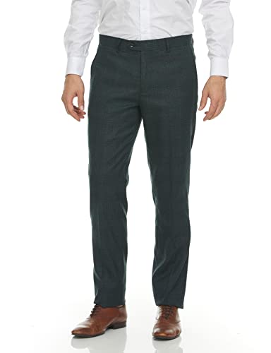 Adam Baker Men's Slim Fit Double Breasted 2-Piece (Jacket & Pants) Suit Set3