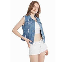 パーバーズ Eco Bio Washed Denim Jumper Vest Oversize Denim