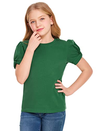 Image of Arshiner Girls T Shirts Twist Short Sleeve Summer Shirts Fashion Crewneck Tops Tee Blouse