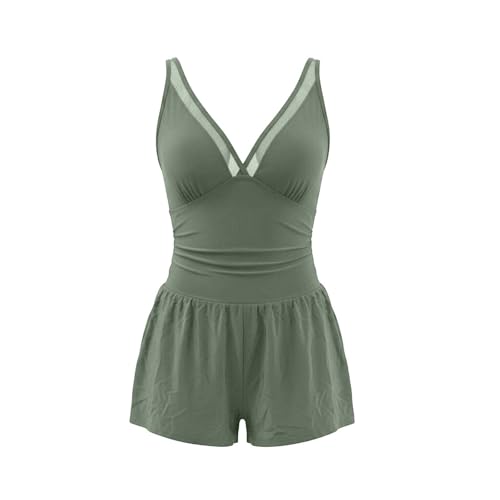 Maillot de bain une pièce uni avec poches pour ranger vos clés à la plage - 4