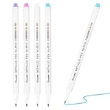 4 Pcs Schneiderkreide,Wasserlöslicher Stift,Nähen Trickmarker Stoff,Wasserlöslich Zubehör,Kleidung Marker Nähkreide,NäHstift Sewing Sticken,Stoffkreide Stoffstifte WasserlöSliche,Markierungsstifte