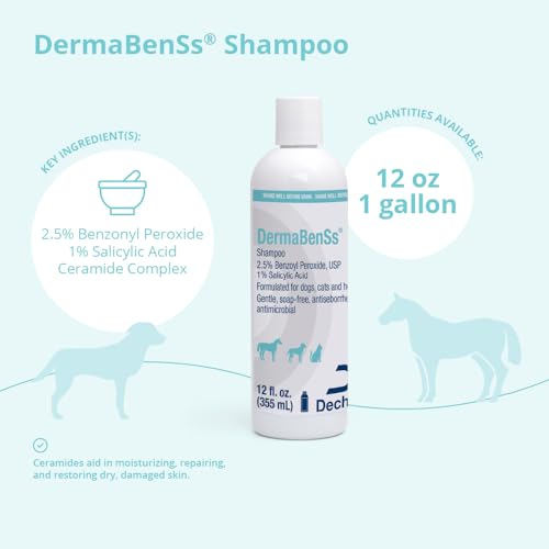 DermaBenSs Shampoo for Dogs, Cats and Horses, 12 Ounce