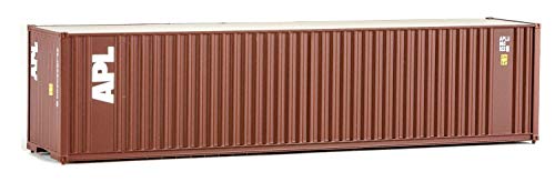Walthers SceneMaster HO Scale Model of American President Lines (Brown, White) 40' Hi Cube Corrugated Container W/Flat Roof,949-8213