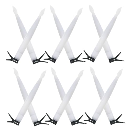 CLISPEED 12sets Candele Led Bianche Calde Corte e Satinate Con Clip Di Sicurezza Per Albero Di Natale Decorazioni Natalizie Riutilizzabili e Durevoli Per Feste in Giardino e Decorazioni Per