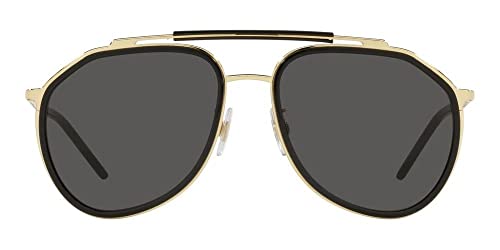 Dolce & Gabbana DG2277-02/87 Sunglasses Gold/Black w/Dark Grey 57mm2