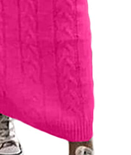 Image of Sexyshine Women's Cable Knit Long Skirt 2 Piece Outfit Chunky Oversized Pullover Sweater Top and Long Pencil Skirt Sets