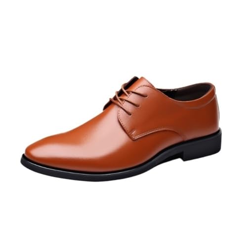Leather Formal Business Oxford Shoes Mens Patent Lace-Up Soft Bottom Casual Classic Work Office Dress for Wedding