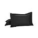 Today’s Home Pillow Shams Soft Microfiber Tailored Classic Styling, Standard, Black (2 Pack)