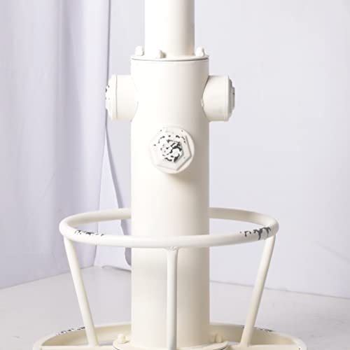 Topower Industrial Bar Table 38.58-48.43" Adjustable Pub Table Kitchen Dining Coffee Bistro Table Antique White #TOP4