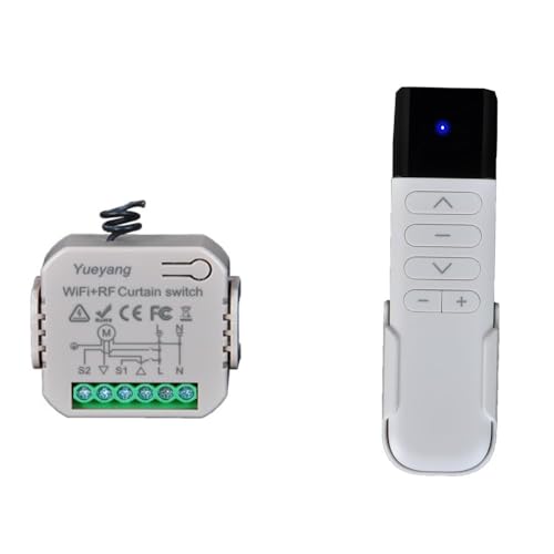 Interrupteur de minuterie WiFi pour moteur de volet roulant connecté et commande à distance RF