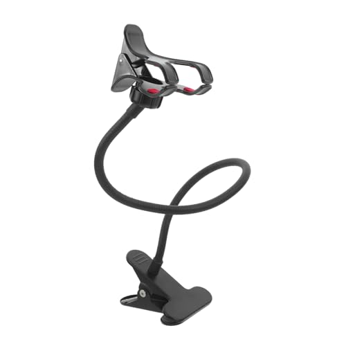 Mipcase Soporte Flexible para Teléfono Móvil de Aleación Negra Sujeción Segura y Compatibilidad Adecuado para Usar Junto Cama y Navegar por Internet