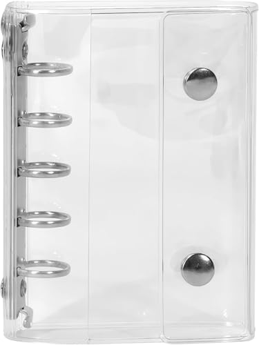 バインダー付きの透明ステッカーブック、透明、ステッカーやフォトブースの整理に最適、かわいい日記スタイルの収納、ギフトに最適 (シルバー/20)