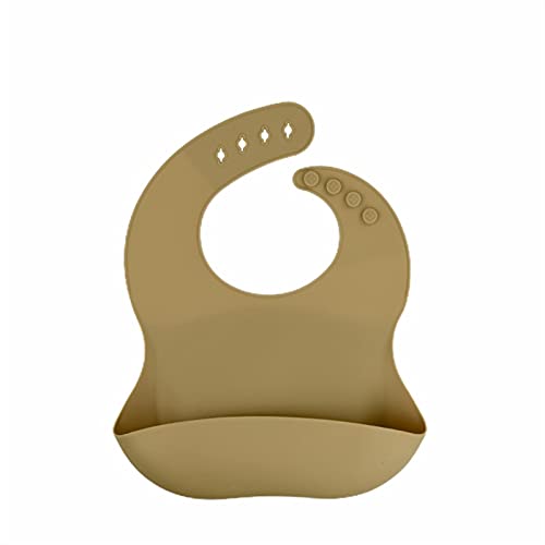 ENJY Macrame Colgante Los Baberos de Silicona a Prueba de Agua para niños y niñas Pueden Ajustar Baberos 2PCS (Color : Mocha Brown)