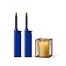 Refillable Candle Lighters – 2 Pack Long Nozzle Butane Gas Lighters for Candles, Kitchen, BBQ, Fireplace & Grill – Windproof Flame, Safe Ignition, Ergonomic Handle, Eco-Friendly Reusable Design,Blue
