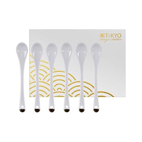 TOKYO design studio Nippon White 6-er Löffel-Set weiß, 13 cm klein Cover