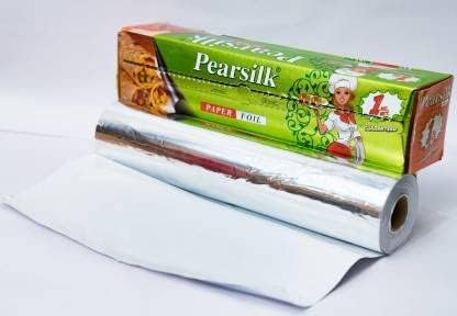 PEARSILK New Aluminium Foil Paper Food Packaging, Wrapping, Storing and Serving Kitchen Foil 1 KG, 90 m (White Paper on one Side and Aluminium on The Other Side) Food Wrapping Foil (B0CQP2XMRY) Amazon Price History, Amazon Price Tracker
