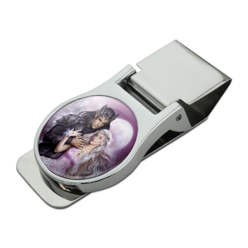 The Enchanted Ones Elves Satin Chrome Plated Metal Money Clip