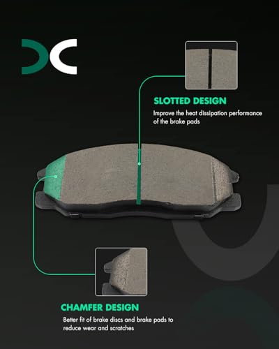 Image of SCITOO D864 Front Ceramic Brake Pads Sets w /Hardware Replacement For Hyundai For Santa Fe | For XG300 | For XG350,For Kia For Sedona 2002-2005,For Kia For Sorento 2003-2009