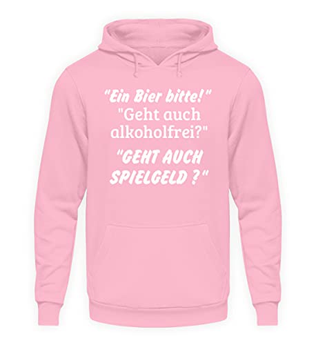 Sweat à capuche Bière sans alcool rose XL vêtement imprimé humour