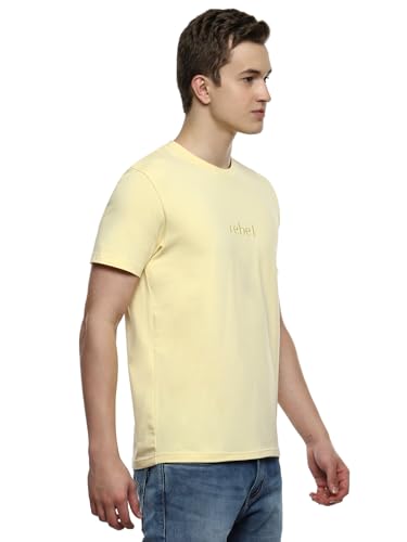 Image of hummel Fringe Men's Regular Fit Crew Neck Embroidered Casual T-Shirt