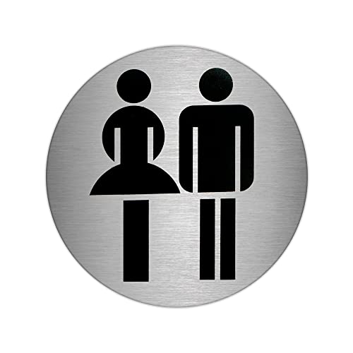 Placa Adhesiva Baño Mujer / Hombre Acero Inoxidable Ø 7 Cm. En Oferta Oryx 15051405 Placa Adhesiva Baño Mujer/Hombre Acero Inoxidable Ø 7 Cm, 0, Plata, Estandar