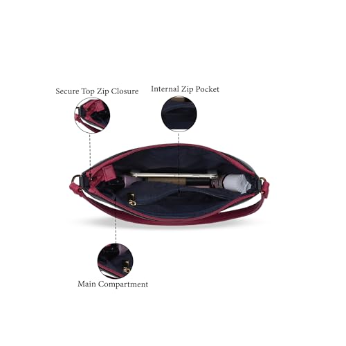 Image of Caprese Ginger Medium Hobo Bag for Women with Comfortable Handle | Stylish, Versatile Handbag for Everyday Use | Perfect for Casual Outings, Work, Travel, and Special Events