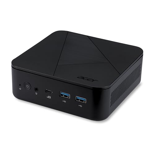 acer Veriton, Barebone Mini PC Intel Core i3-1315U 4.5 Ghz, Ram 16Gb SSD 512Gb, Lan Wi-Fi 6 HDMI, Pc Desktop Tiny Pronto all'uso con Libre Office, Windows 11 Pro