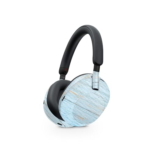 Image of MightySkins Carbon Fiber Skin Compatible with Sony WH-1000XM5 Headphones - Distressed Wood | Protective, Durable Textured Carbon Fiber Finish | Easy to Apply