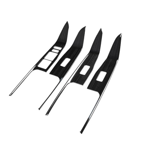 センターコンソール装飾ストリップ Car Accessories Window Lift Button Panel Cover Trim Interior Decoration For Changan Unik 2023-2021(ブラック)