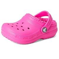 Crocs, Unisex, Classic Lined Clog (Toddler), Pink Crush/Pink Crush, 8, Medium